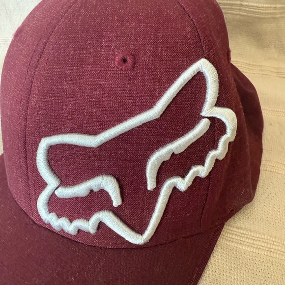 Fox Maroon Hat with White Logo - Picture 2 of 4